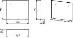 Grossman Мебель для ванной Эдванс 80 GR-3031 подвесная цемент светлый – фотография-11